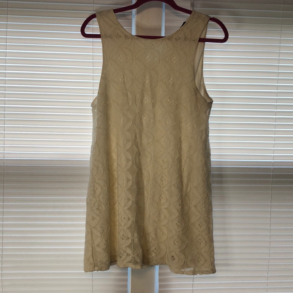 Cream Lace Shift Dress
